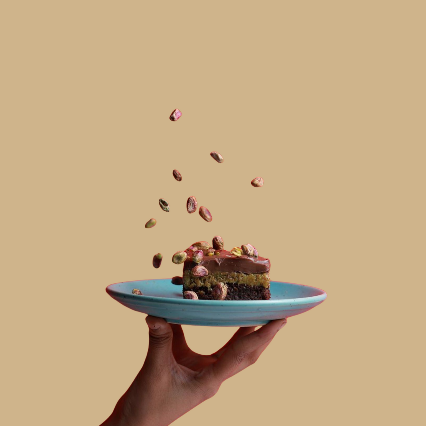 Pistachio Kunafa Brownie