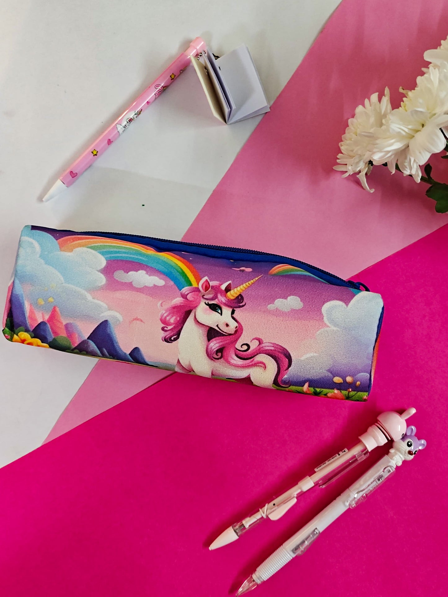 Rainbow Unicorn Zipper Pencil Pouch