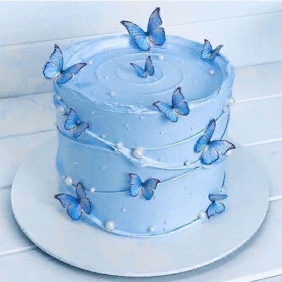 Azure Butterfly Cake