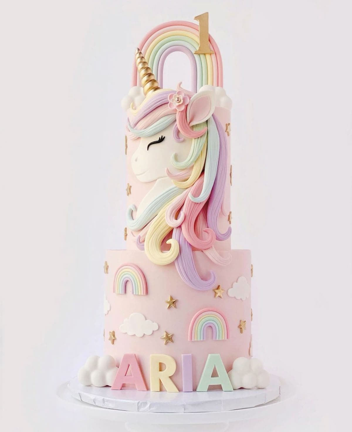 Single-tier watercolour buttercream tender coconut birthday cake, made in Chennai for a tenth birthday in February 2026.