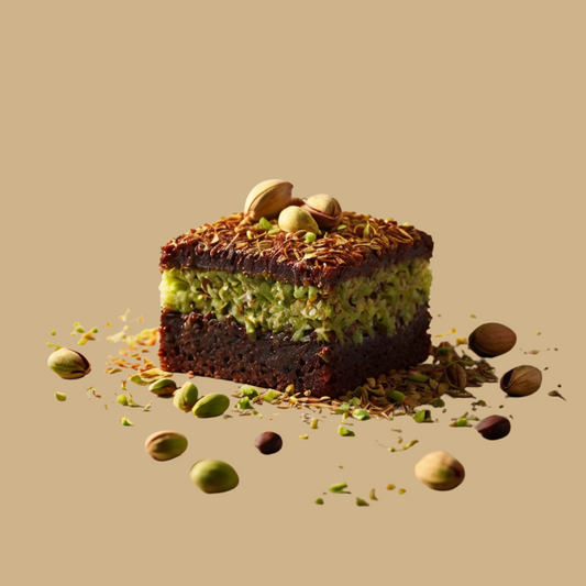 Pistachio Kunafa Brownie