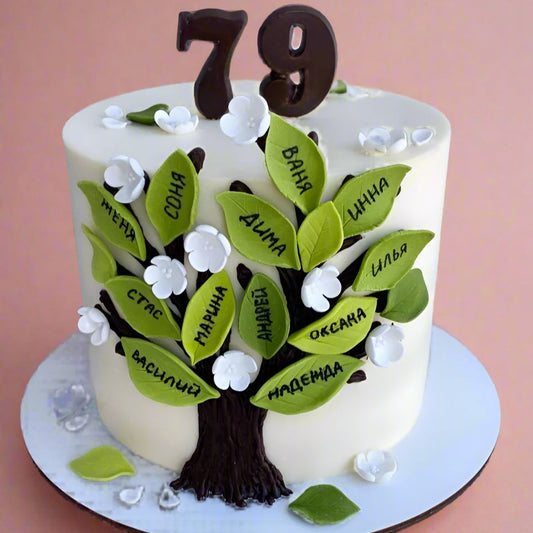 “Family Circle Cake” with traditional look and elegant finish