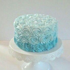 Ombre Blue Rose Cake