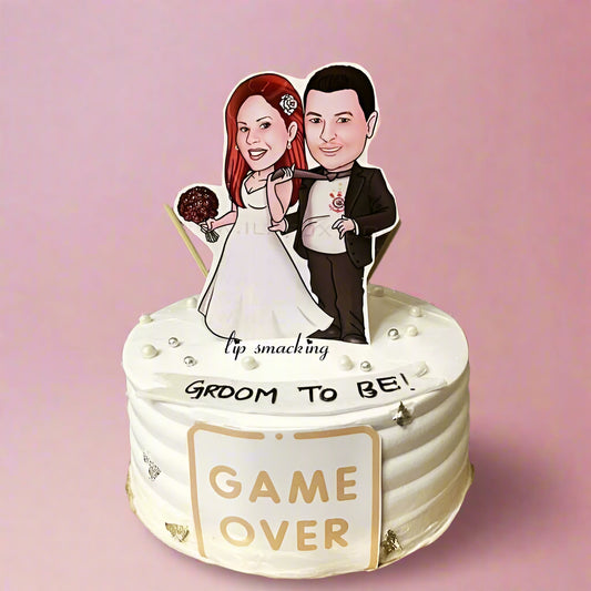 “The Celebration Cake” in shimmering tones for pre-wedding party